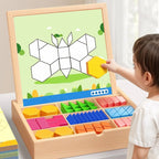Magnetische Holzbausteine mit Musterkarten - Zorenza