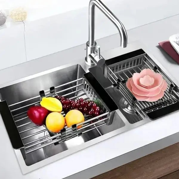 Abtropfkorb für Spüle aus Edelstahl – ausziehbar Zorenza
