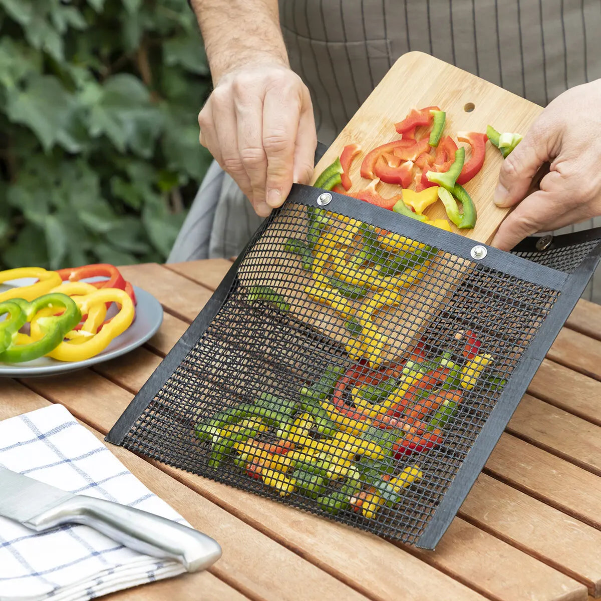 Antihaft-Grillbeutel 2er-Set – Gemüse und Meeresfrüchte einfach grillen Zorenza