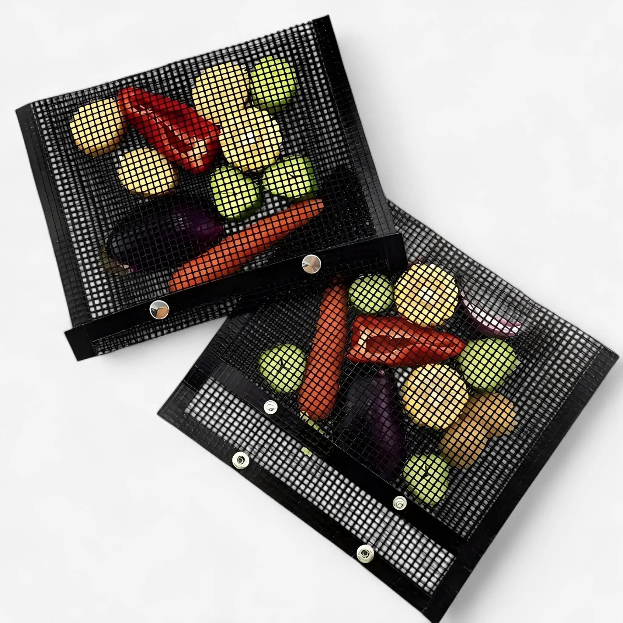 Antihaft-Grillbeutel aus Netzgewebe 3er-Set – Sauber Grillen ohne Aufwand Zorenza