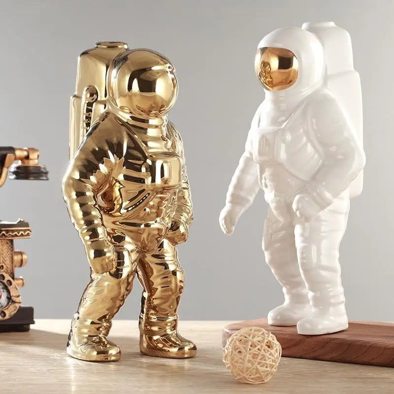 Astronauten-Blumenvase – Dekorative Figur mit integriertem Pflanzfach Zorenza