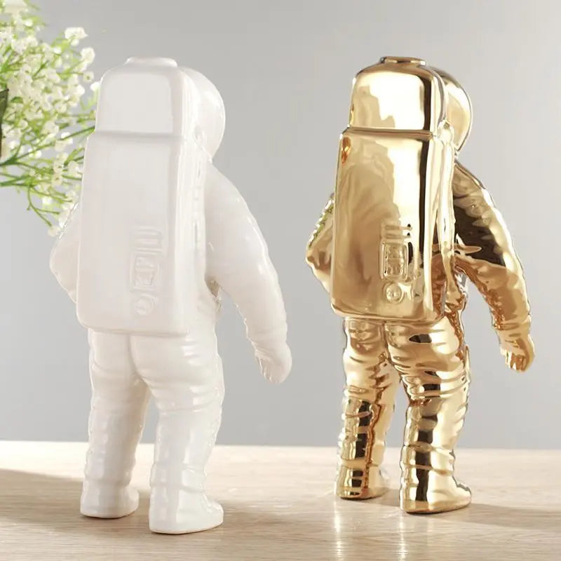 Astronauten-Blumenvase – Dekorative Figur mit integriertem Pflanzfach Zorenza