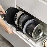Extendable Pan & Lid Holder – Organization in Drawer and Cabinet