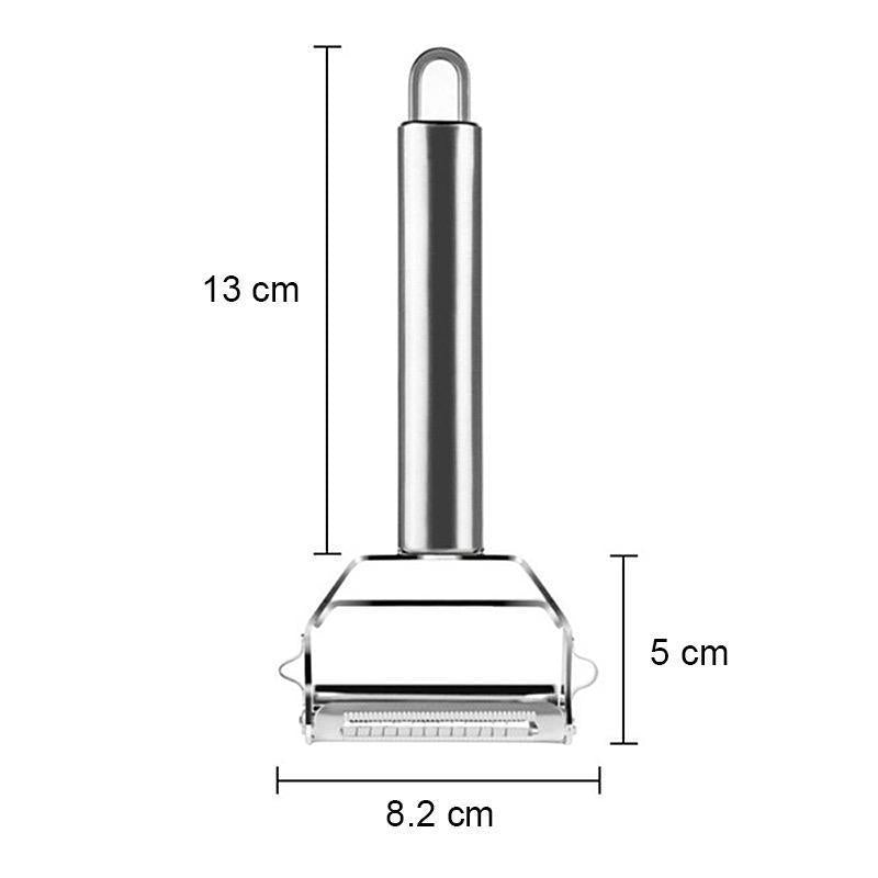 Edelstahl Gemüseschäler mit Julienne-Klinge – 2-in-1 Funktion -    Zorenza