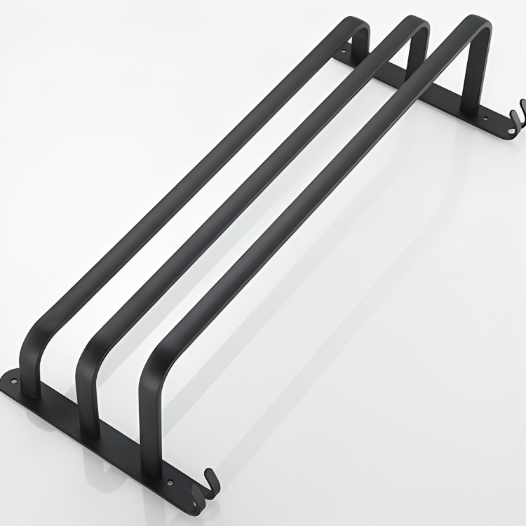 Aluminium Handtuchhalter mit Haken – ohne Bohren montierbar -    Zorenza