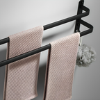 Aluminium Handtuchhalter mit Haken – ohne Bohren montierbar -    Zorenza