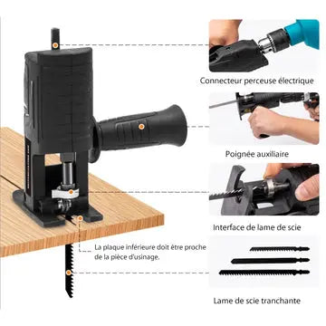 Blechnibbler-Aufsatz für Bohrmaschine – Saubere Schnitte mit 360° Rotation Zorenza