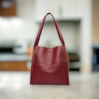 Schultertasche aus echtem Leder in verschiedenen Farben -    Zorenza