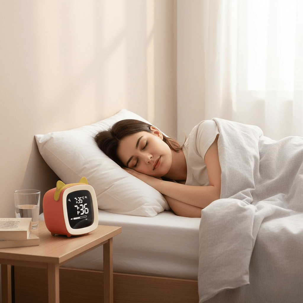 Kinderwecker LED mit Nachtlicht Tiermotiv -    Zorenza