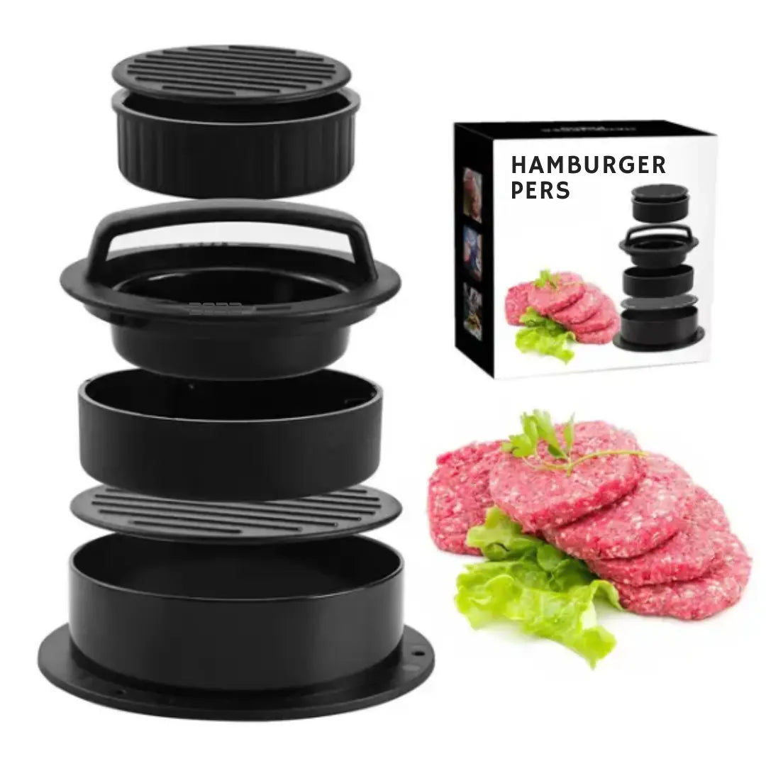 Burgerpresse mit Drehverschluss – Gleichmäßige Patties im Handumdrehen Zorenza