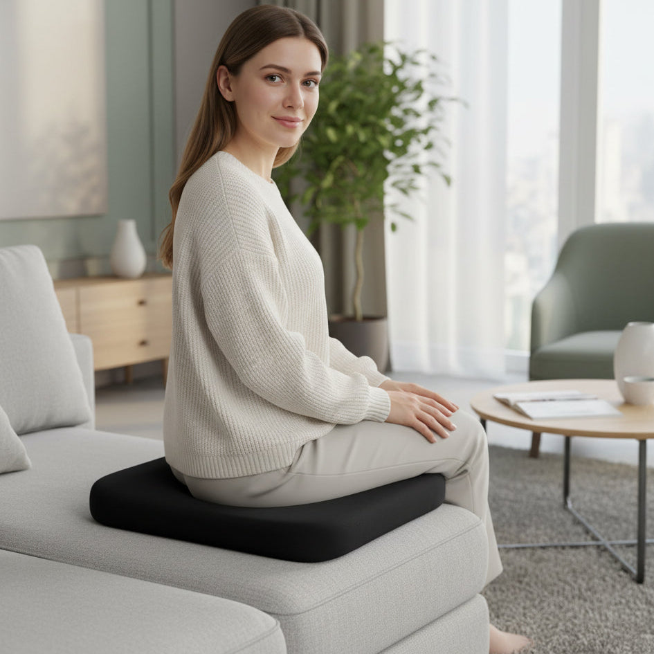 Sitzkissen ergonomisch rutschfest – für Auto, Büro und Zuhause -    Zorenza
