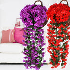 Künstliche Orchideen Hängeampel – Elegant fallende Blütenkaskade -    Zorenza