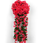 Künstliche Orchideen Hängeampel – Elegant fallende Blütenkaskade -    Zorenza