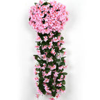 Künstliche Orchideen Hängeampel – Elegant fallende Blütenkaskade -    Zorenza