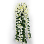 Künstliche Orchideen Hängeampel – Elegant fallende Blütenkaskade -    Zorenza