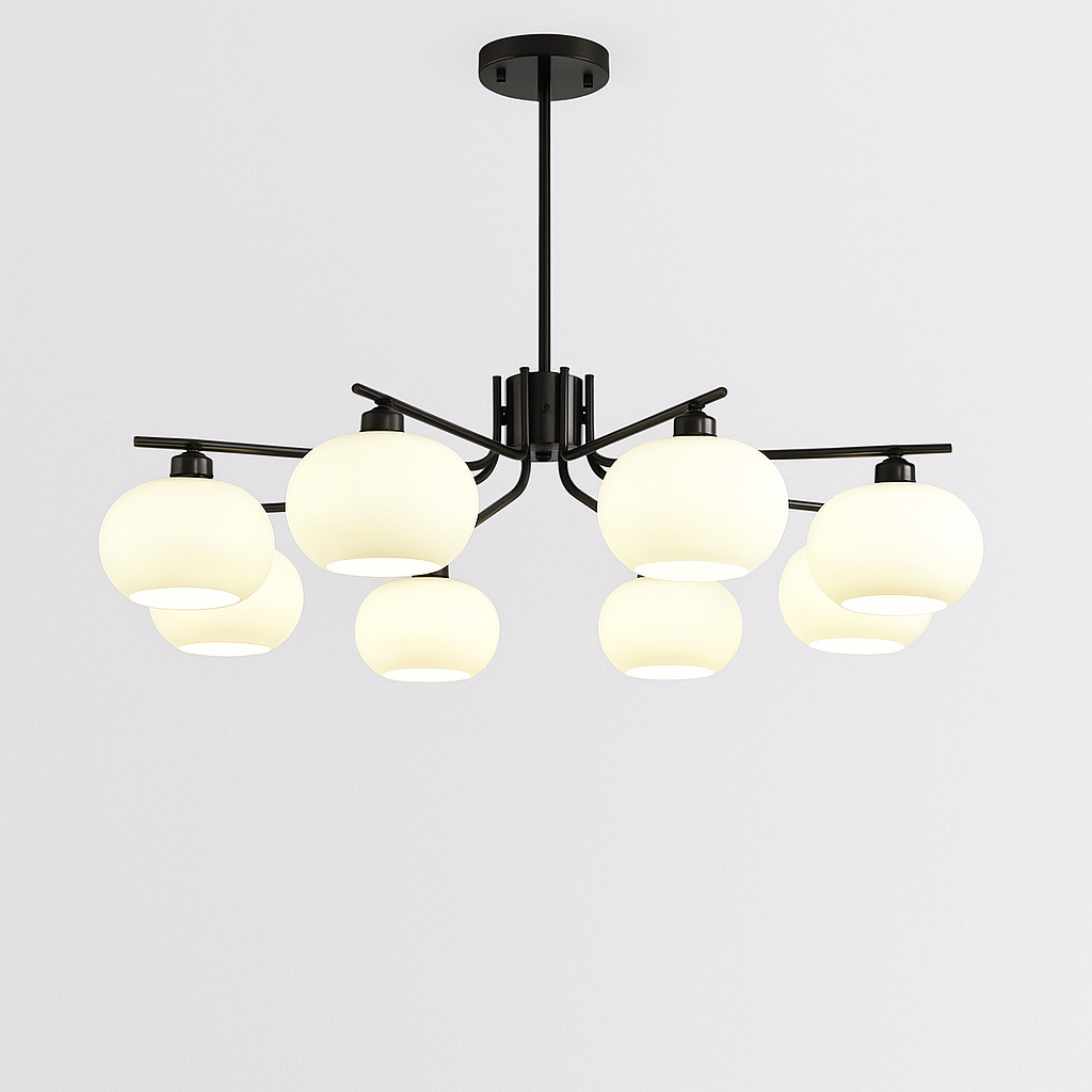 Pendelleuchte mit Glasschirmen – Modern-elegante Deckenleuchte -    Zorenza