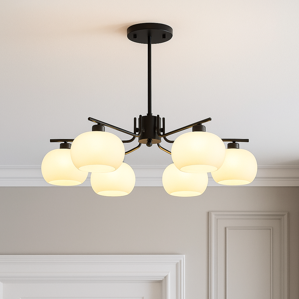 Pendelleuchte mit Glasschirmen – Modern-elegante Deckenleuchte -    Zorenza