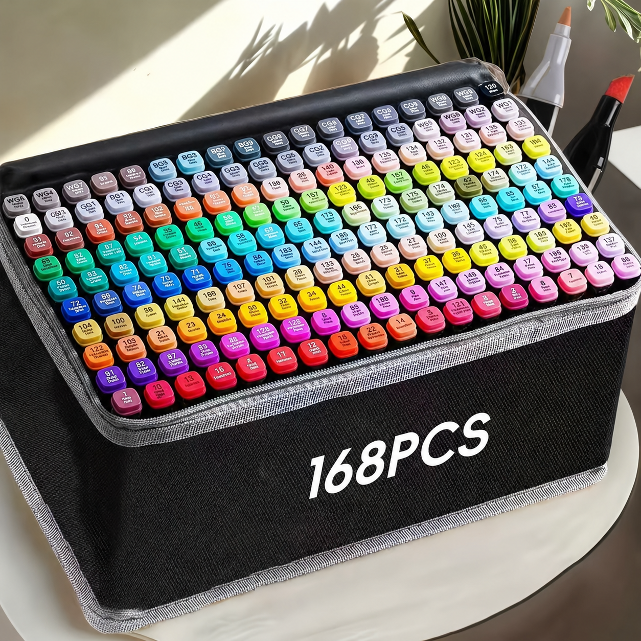 Alkoholmarker Set 168 Farben doppelseitig -    Zorenza