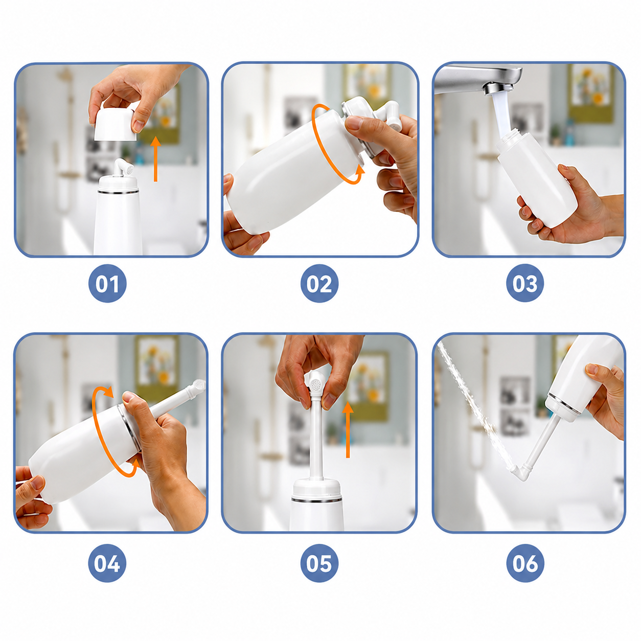 Reisebidet mit Sprühdüse und 400 ml Fassungsvermögen -    Zorenza