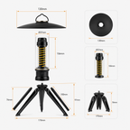 LED-Campinglaterne mit Taschenlampenfunktion – Faltbar -    Zorenza