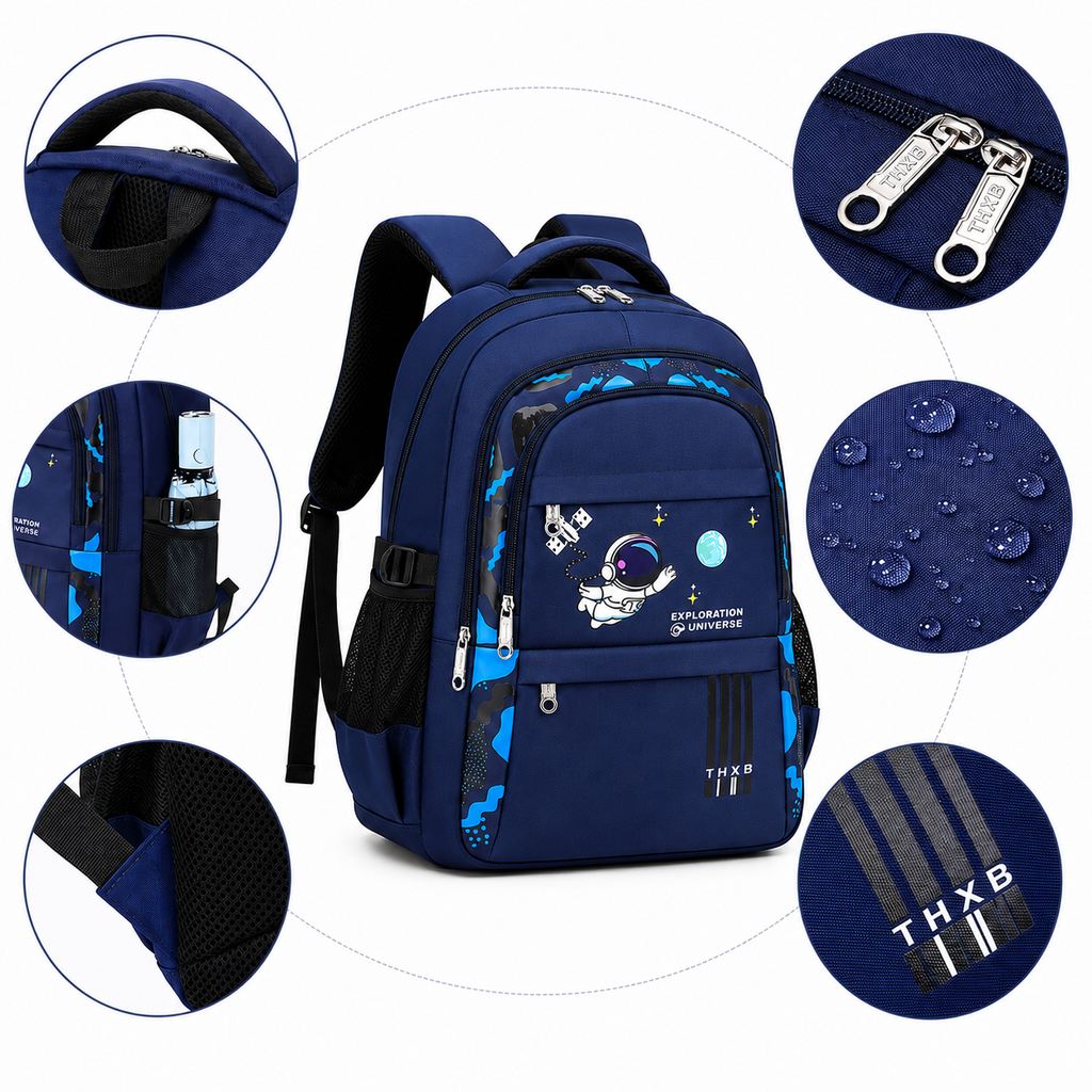 Kinder-Schulrucksack mit Astronauten-Motiv -    Zorenza