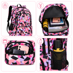 Schulrucksack-Set 3-teilig mit geometrischem Muster -    Zorenza
