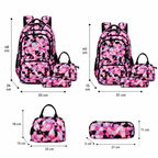 Schulrucksack-Set 3-teilig mit geometrischem Muster -    Zorenza