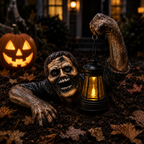 Zombie-Gartenfigur mit Laterne aus Resin -    Zorenza