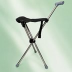 Gehstock mit Sitzfunktion – 2-in-1 faltbar aus Edelstahl -    Zorenza