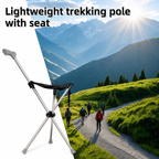 Gehstock mit Sitzfunktion – 2-in-1 faltbar aus Edelstahl -    Zorenza
