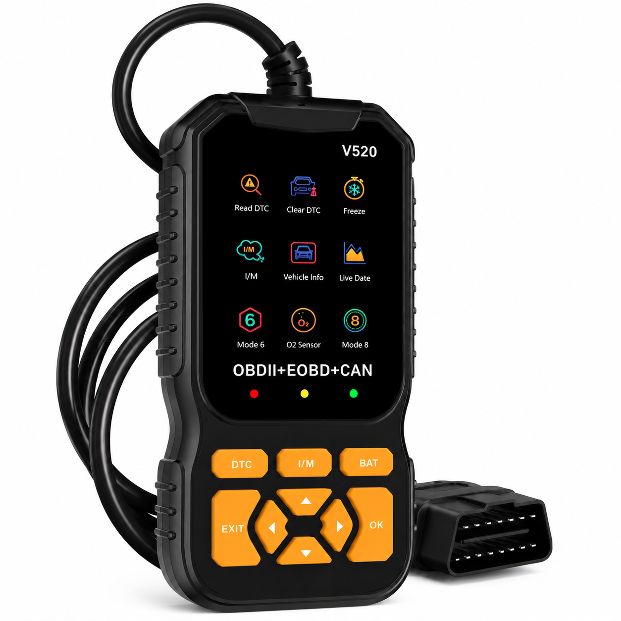 OBD2-Diagnosegerät V520 mit Farbdisplay – OBDII, EOBD, CAN -    Zorenza