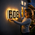 Solar Hausnummernschild – Automatisch leuchtend bei Dämmerung -    Zorenza