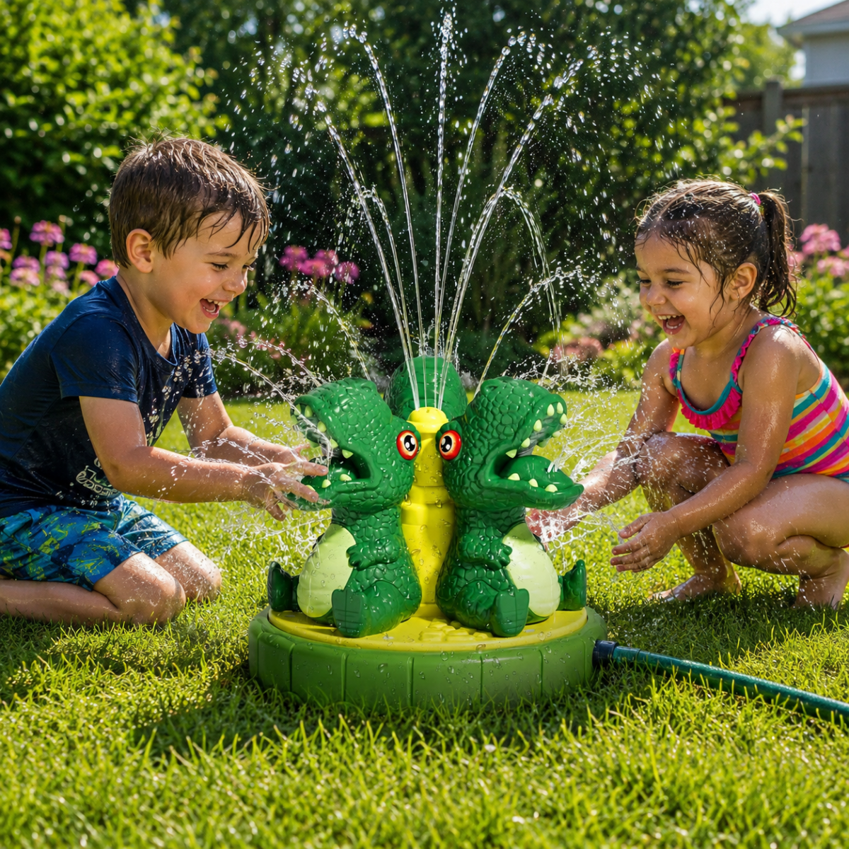 Dinosaurier Wassersprinkler für Sommerspaß im Garten -    Zorenza