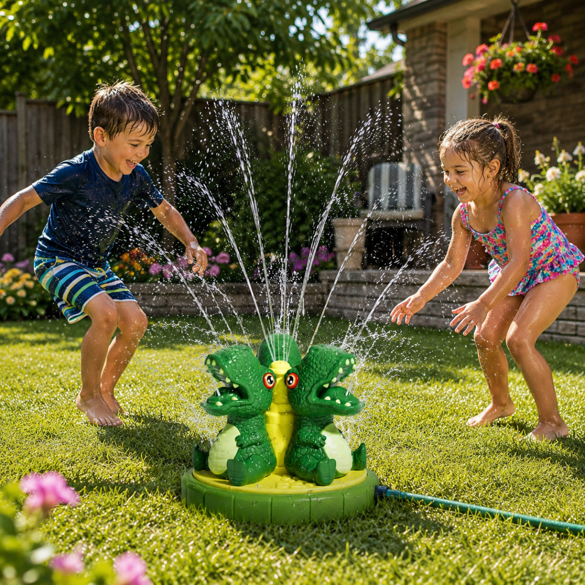 Dinosaurier Wassersprinkler für Sommerspaß im Garten -    Zorenza