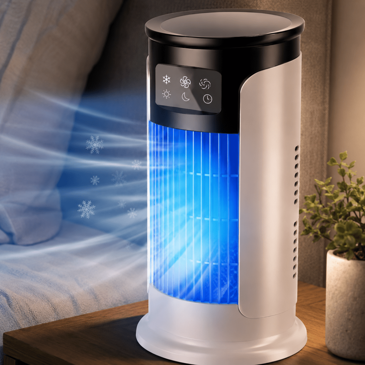 Luftkühler mit Ventilator und Luftbefeuchtung – 300 ml -    Zorenza
