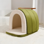 Hundebett Höhle 2-in-1 – Wandelbares Angstlösungs-Haustiernest - Zorenza