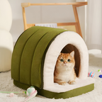 Hundebett Höhle 2-in-1 – Wandelbares Angstlösungs-Haustiernest - Zorenza