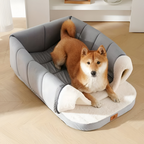 Hundebett Höhle 2-in-1 – Wandelbares Angstlösungs-Haustiernest - Zorenza