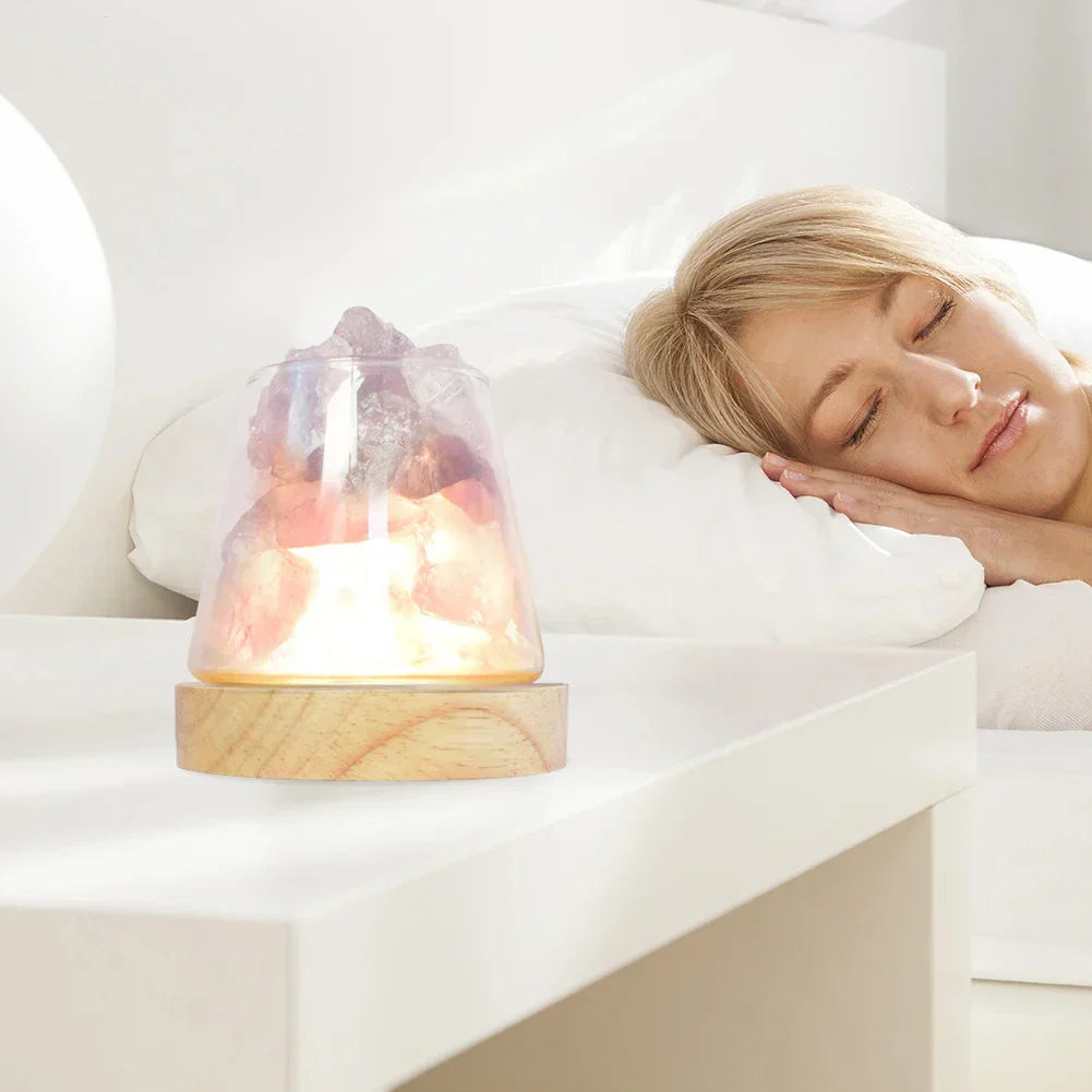 Salzlampe Himalaya mit Diffusor und Akku -    Zorenza