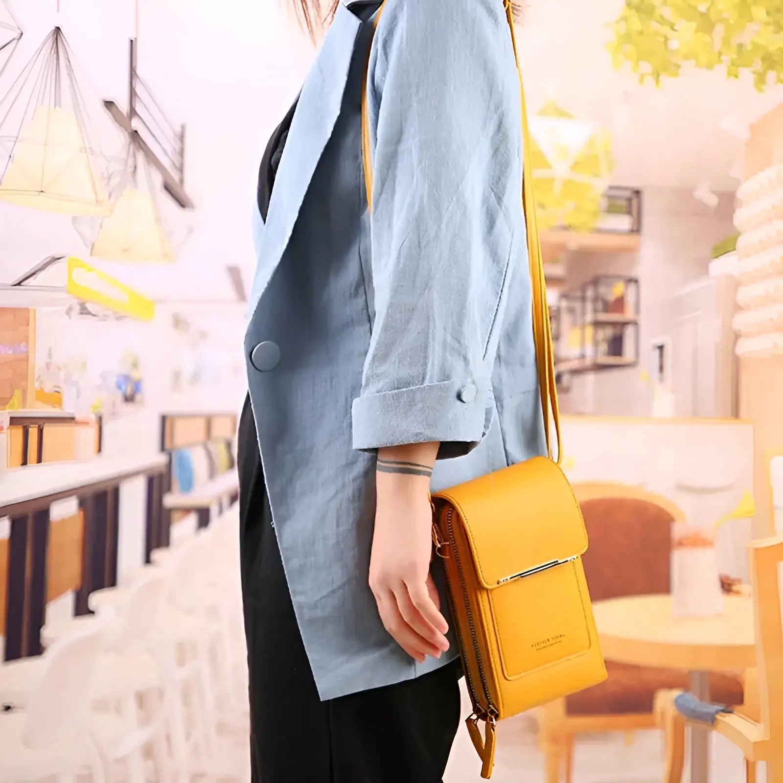 Handytasche mit RFID-Schutz und Touchscreen-Fenster -    Zorenza