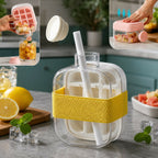 Eiswürfelform-Flasche mit Strohhalm und Silikonhülle -    Zorenza