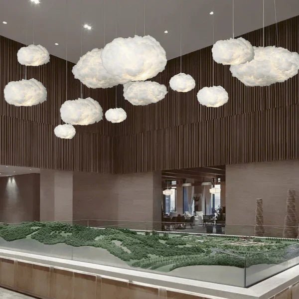 Wolken-Pendelleuchte mit warmweißem LED-Licht -    Zorenza