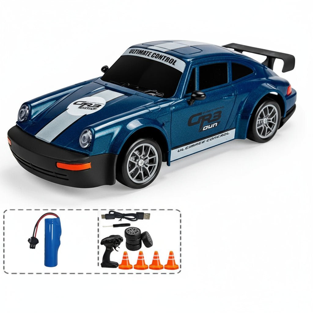 RC-Driftwagen 1:24 mit LED-Beleuchtung und Doppelreifen -    Zorenza