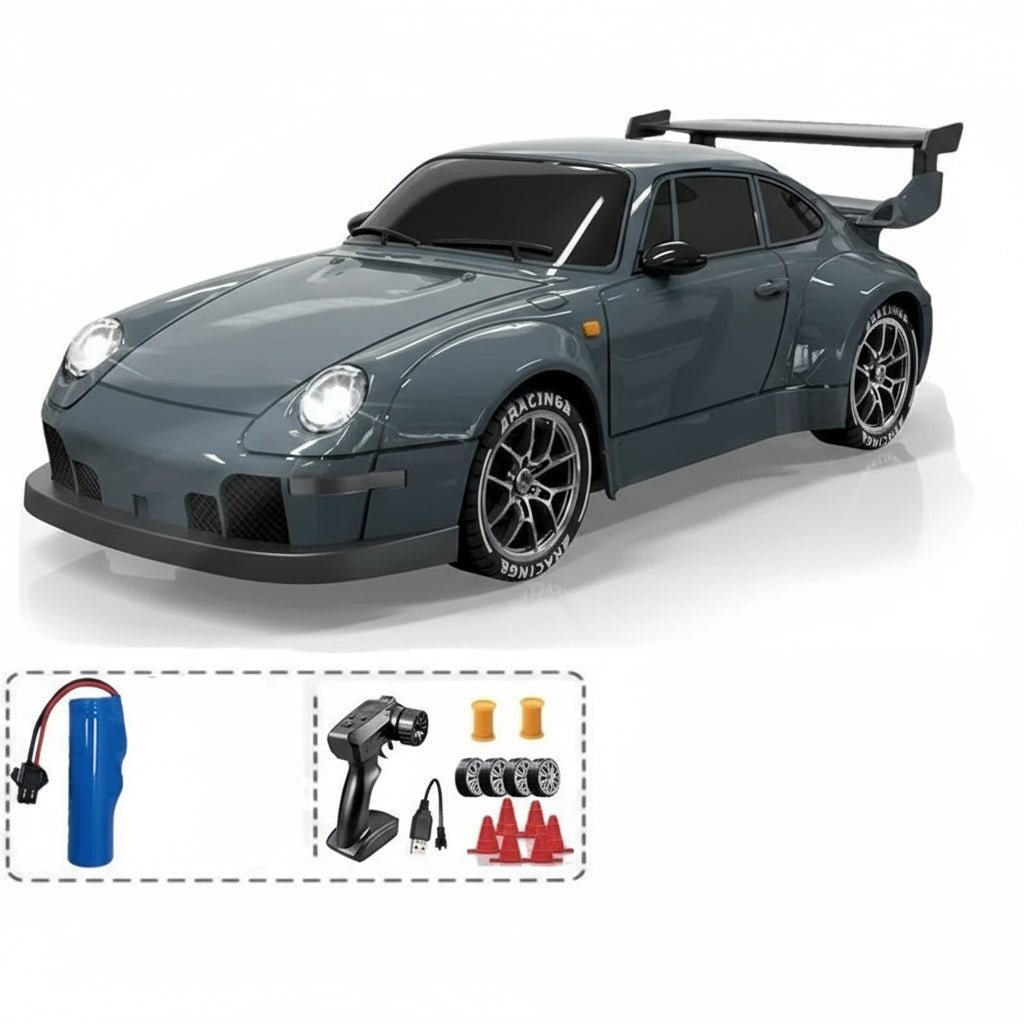 RC-Driftwagen 1:24 mit LED-Beleuchtung und Doppelreifen -    Zorenza