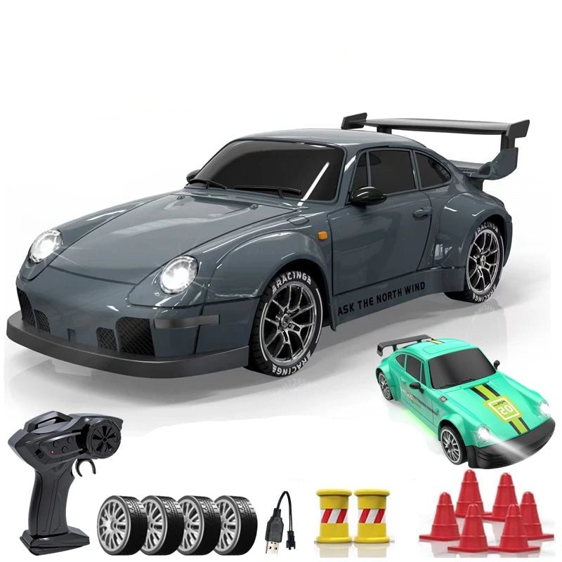 RC-Driftwagen 1:24 mit LED-Beleuchtung und Doppelreifen -    Zorenza