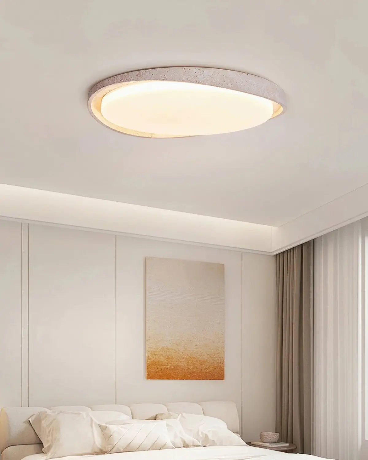 Deckenlampe in Steinoptik – Weiches, gleichmäßiges Licht Zorenza
