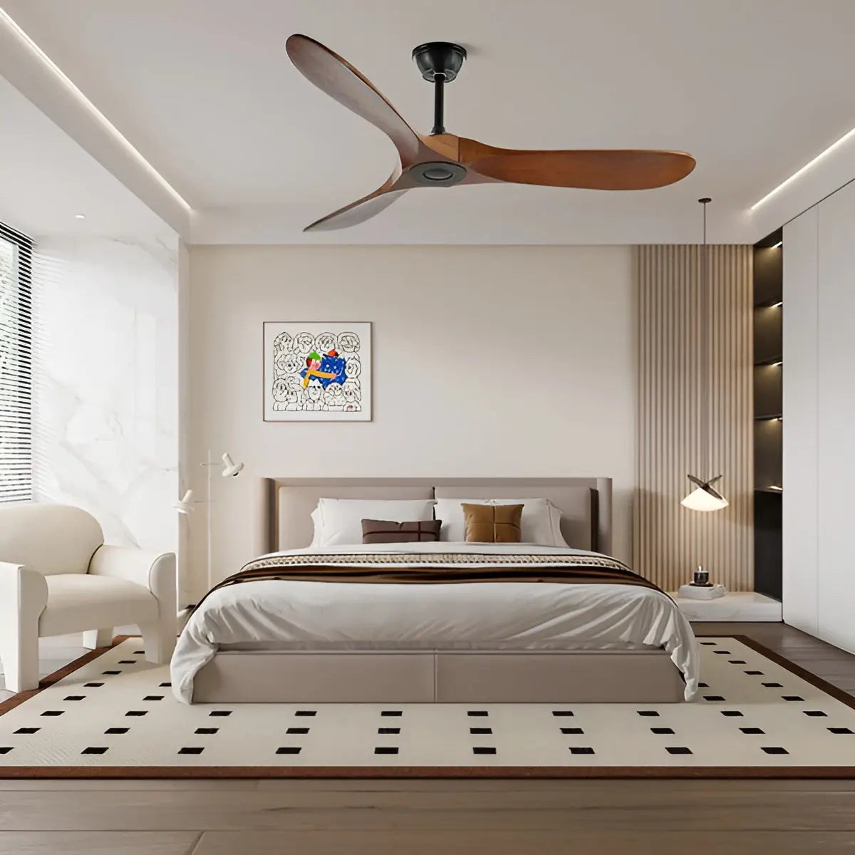Deckenventilator Holzflügel & Fernbedienung – Leise, Effizient & Ganzjährig Zorenza