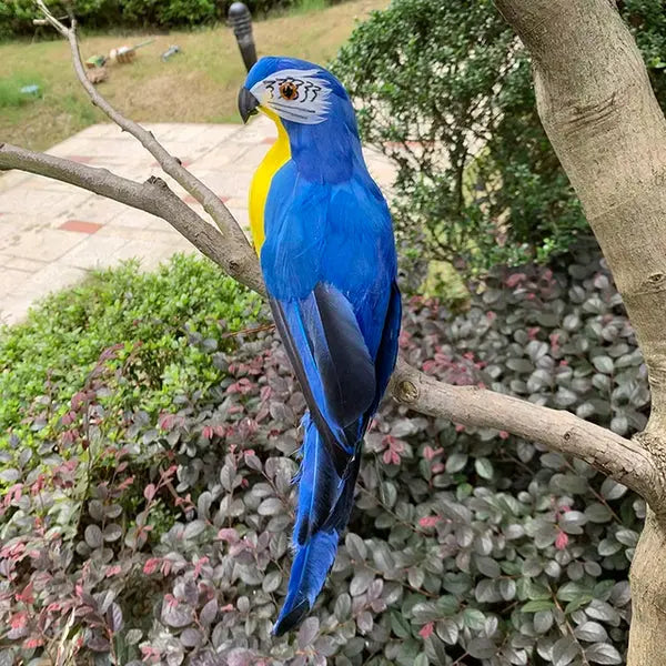 Dekorativer Papagei Gartenornament – Lebensechte Vogelfigur mit Federn Zorenza