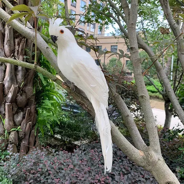 Dekorativer Papagei Gartenornament – Lebensechte Vogelfigur mit Federn Zorenza