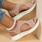 Damensandalen mit atmungsaktivem Strickobermaterial -    Zorenza